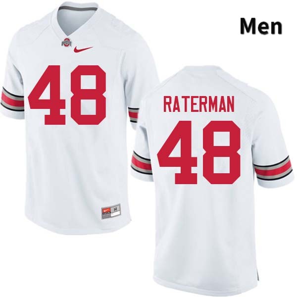 Ohio State Buckeyes Clay Raterman Men's #48 White Authentic Stitched College Football Jersey
